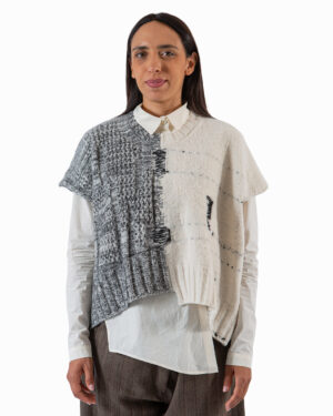 gilet natural black and white