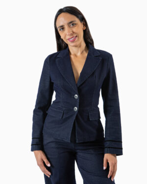 blazer geometric blu