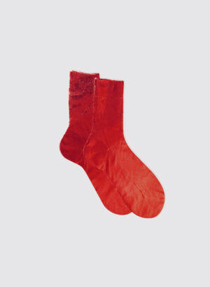 calzini seta lamina rosso