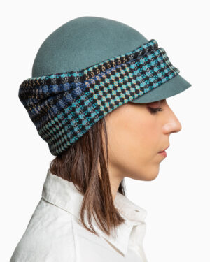 cappello visiera ottanio